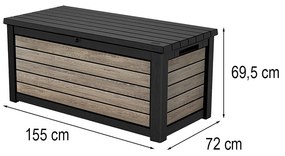 Decocoat műanyag kerti láda 630 L