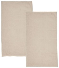 Bézs gyorsan száradó frottír pamut fürdőlepedő szett 2 db-os 90x140 cm Quick Dry – Catherine Lansfield