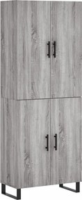 vidaXL szürke sonoma szerelt fa magasszekrény 69,5 x 34 x 180 cm