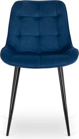 CHRIS szék sötétkék bársony