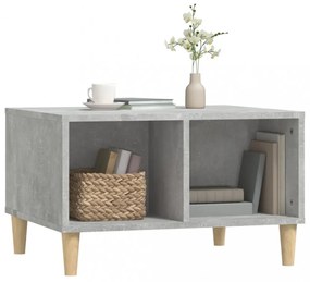 betonszürke szerelt fa dohányzóasztal 60 x 50 x 36,5 cm