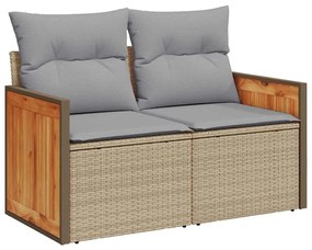 Kerti Kanapé Szett 11 pcs Bézs 90 x 55 x 71 cm polirattan