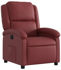 vidaXL bordó műbőr dönthető fotel
