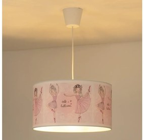 Duolla - Gyerek csillár zsinóron PRINT M 1xE27/40W/230V átm. 35 cm ballerinák 80979