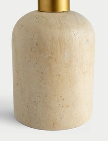 Etern travertin márvány tálca, bézs-matt arany, 9 cm