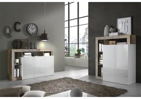 LENOR komód fehér/barna