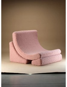 Rózsaszín buklé gyerek fotel Moon – Wigiwama