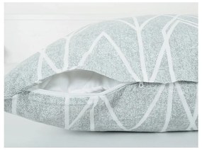 Szürke egyszemélyes krepp ágyneműhuzat 140x200 cm Gray Stripes – B.E.S.