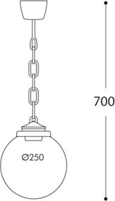 ELSTEAD FMG-SICARGLOBEBLK SICAR Kültéri Függő Lámpa IP55