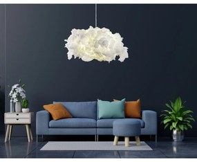 Fehér függőlámpa textil búrával Serenity – Opviq lights