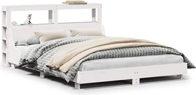vidaXL fehér tömör fenyőfa ágy matrac nélkül 120 x 200 cm
