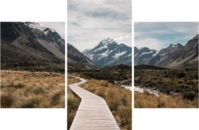 Kép - Sétány a hegységben Mt. Cook (90x60 cm)