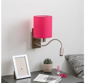 Brilagi - LED Fali lámpa NUBILA 1xE27/25W/230V + LED/3W króm/rózsaszín
