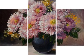 Kép - olajfestmény, virágok a vázában (90x60 cm)