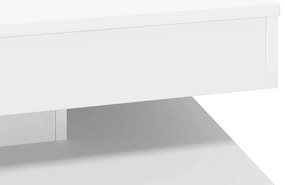 fehér dohányzóasztal 360 fokban forgatható 70x70x34,5 cm