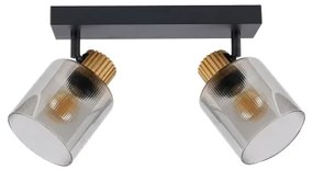 Brilagi - HYGGE spotlámpatest 2xE14/15W/230V fekete/füstszínű