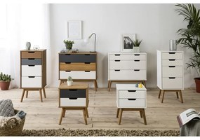 Cusco komód tömör borovi fenyőből, szélesség 80 cm - Marckeric