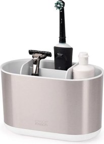 Ezüstszínű rozsdamentes acél fogkefetartó állvány Duo Steel – Joseph Joseph