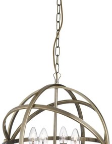 Searchlight 2474-4AB - Láncos csillár ORBIT 4xE14/60W/230V sárgaréz