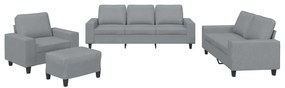 4 részes világosszürke szövet ülőgarnitúra