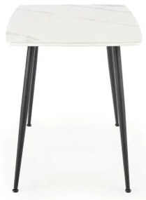 Étkezőasztal ALARA fehér márvány dekor/fekete