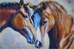 Kép - szerelmes lovak (90x60 cm)