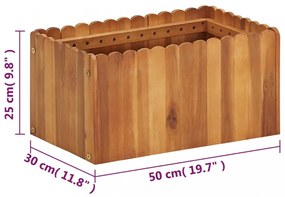 tömör akácfa kerti magaságyás 50 x 30 x 25 cm