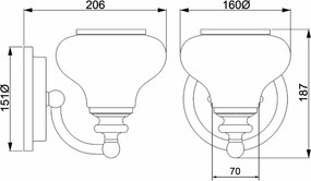 Hinkley Ainsley HK-AINSLEY1-BATH-BB Fali lámpa 1x3.5W/G9 IP44