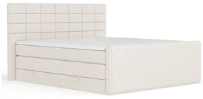 Bézs ágyneműtartós boxspring ágy 180x200 cm Ava – Maison de Rêve