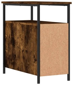 2 db füstös tölgy színű szerelt fa éjjeliszekrény 30x60x60 cm