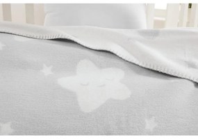 Világosszürke fleece gyerek takaró 100x120 cm Star – Mijolnir