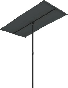 vidaXL antracitszürke kerti napernyő alumíniumrúddal 180 x 110 cm