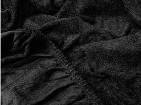 Frottír fekete lepedő EXCLUSIVE 200x220 cm
