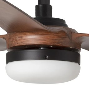 FARO 33817WT-21 - LED Dimmelhető ventilátor PUNT M LED/18W/230V barna/fekete átm. 132 cm WT + távirányító