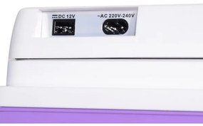 Hordozható autós hűtődoboz 23 l 55W/12V/230V lila/fehér