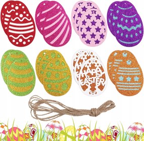 Húsvéti tojás alakú medálok Húsvéti dekoráció 24db-os szett