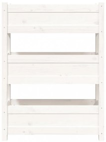 fehér tömör fenyőfa növénytartó 77x25x104,5 cm