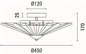 Mennyezeti lámpa 5xE14/15W/230V szürke