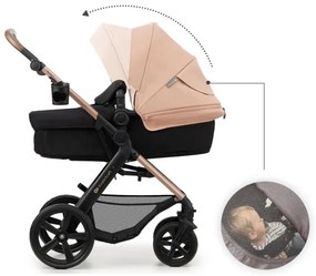 KINDERKRAFT - Kombinált babakocsi 3in1 MOOV 2 Sand bézs + autósülés MINK PRO
