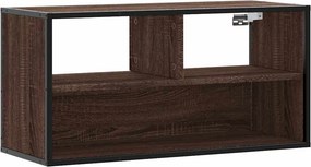 vidaXL barna tölgy színű szerelt fa és fém TV-szekrény 80x31x39,5 cm