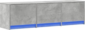 vidaXL TV szekrény leddel fiókkal Beton 140 x 34 x 40 cm Faanyag