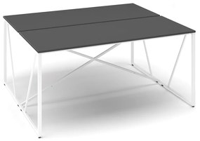 ProX asztal 158 x 137 cm, grafit / fehér