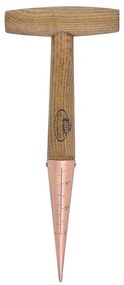 Réz ültető mélység mérővel, kőrisfa fogóval, 28 cm
