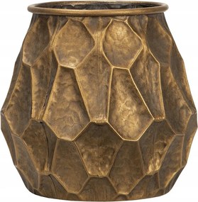 Virágcserép Inca fém arany átm. 20cm