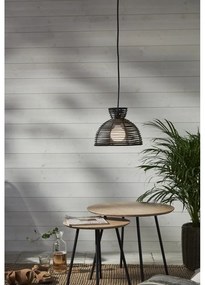 Runde fekete kültéri mennyezeti lámpa búra, ø 26 cm - Star Trading