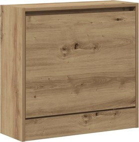 vidaXL Cipőszekrény polcokkal Artisan tölgy 60 x 21 x 57 cm Faanyag