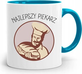 Kék Bögre Ajándék A Legjobb Péknek fényképes nyomtatással