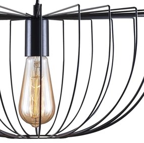 Csillár zsinóron JASMINA 1xE27/20W/230V átm. 40 cm fekete