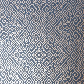 Sötétkék Tapéta Flizelin Arany Mintás Dísz