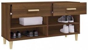 barna tölgyszínű szerelt fa cipősszekrény 102 x 35 x 55 cm